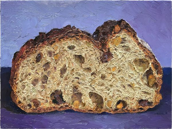 Hazelnut Fig Bread, original artwork by Mike Geno