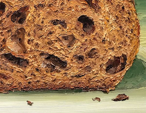 Detail View of Chocolate Sourdough, original artwork by Mike Geno