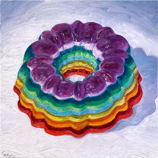 Rainbow Jello, original artwork by Mike Geno