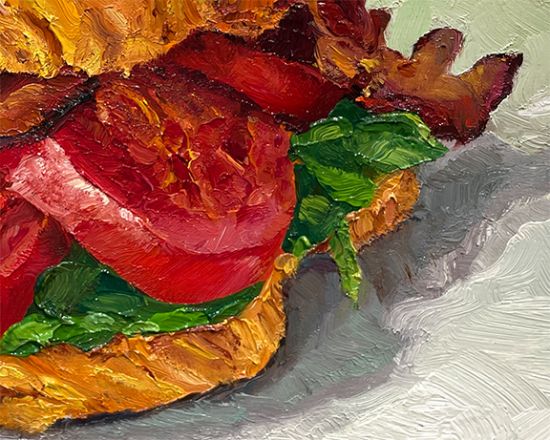 Detail View of STAB Sandwich, original artwork by Mike Geno