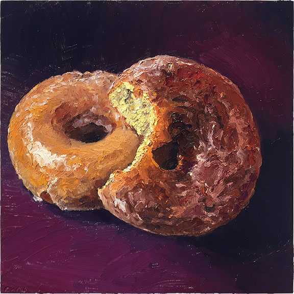 Old-Fashioned Glazed Donuts, original artwork by Mike Geno