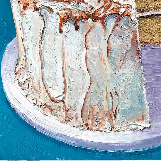 Detail View of Smores Cake, original artwork by Mike Geno