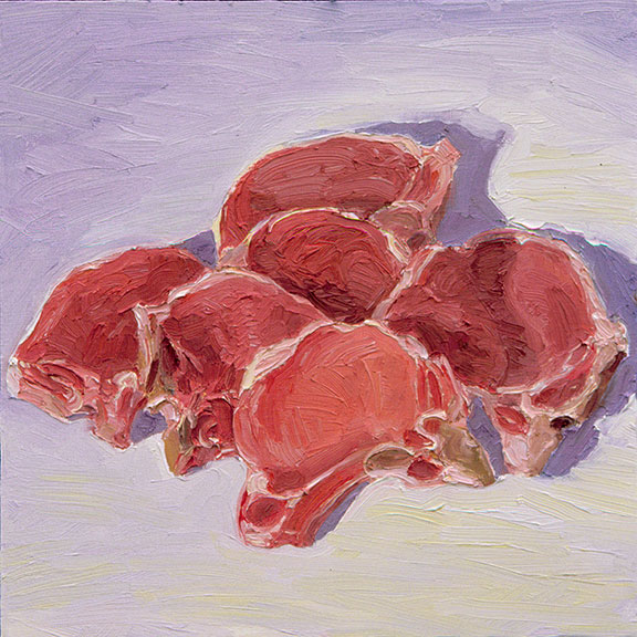 Pork Loin Chops, original artwork by Mike Geno
