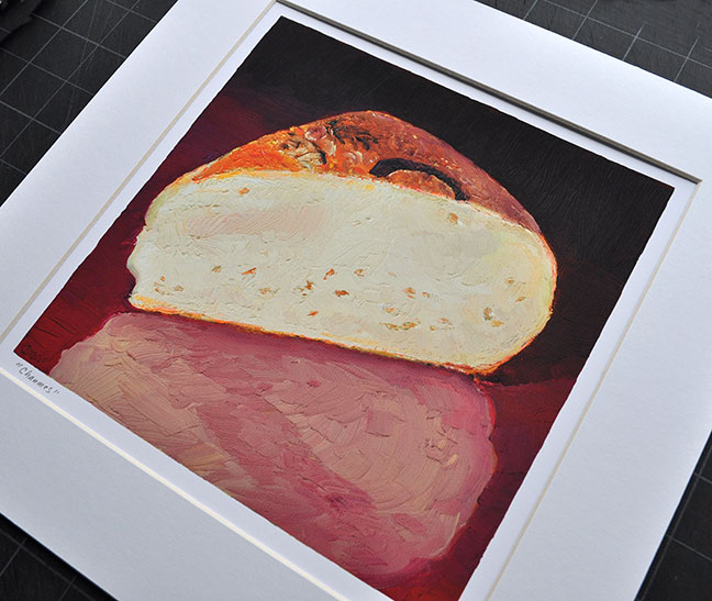 Chaumes cheese portrait print by Mike Geno