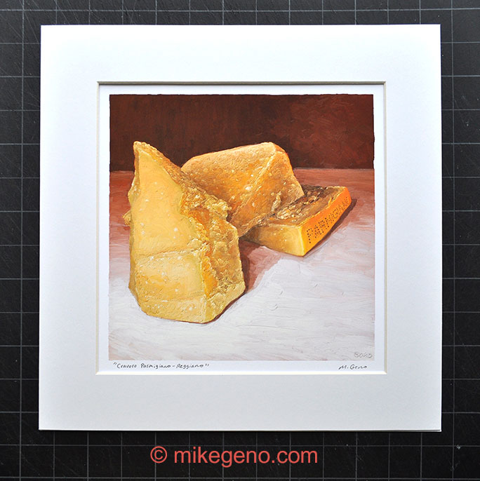 Cravero Parmigiano-Reggiano cheese portrait art by Mike Geno