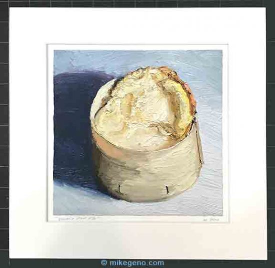 matted print of Vacherin Mont d'Or, original artwork by Mike Geno