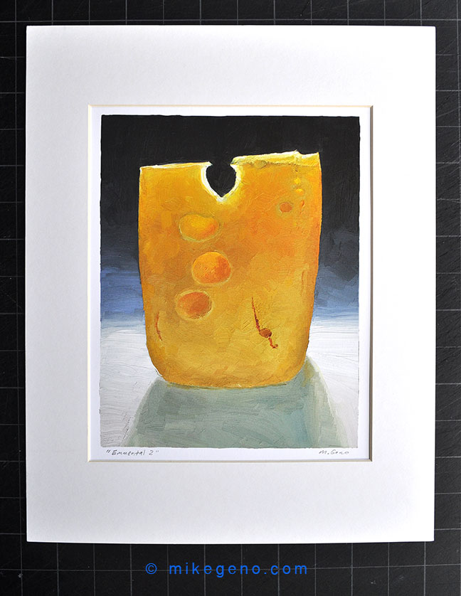 matted print of Emmental 2, original artwork by Mike Geno
