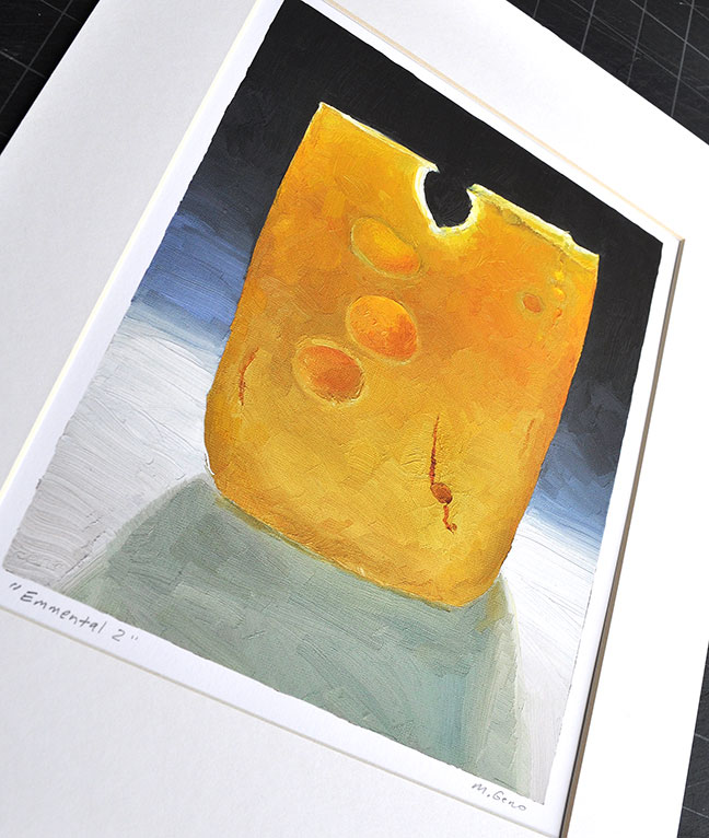 Image 2 of matted print of Emmental 2, original artwork by Mike Geno