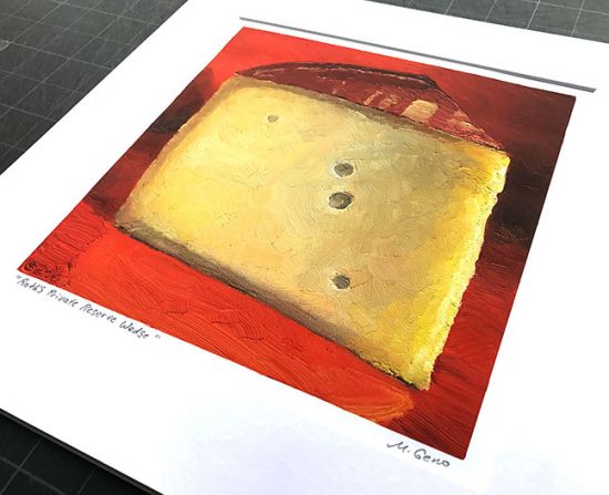 Image 2 of matted print of Roth's Private Reserve Wedge, original artwork by Mike Geno