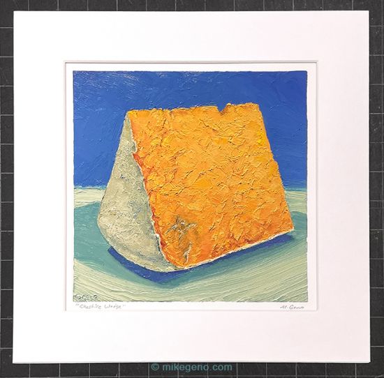 matted print of Cheshire Wedge, original artwork by Mike Geno