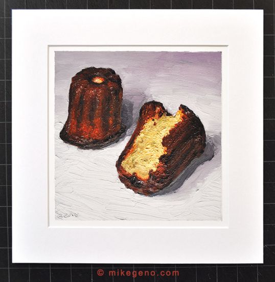 matted print of Cannele, original artwork by Mike Geno
