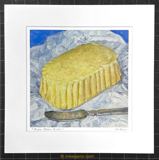matted print of Paysan Breton Butter, original artwork by Mike Geno