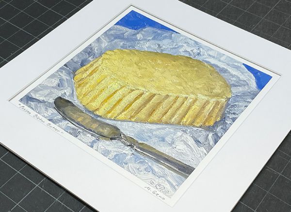 Image 2 of matted print of Paysan Breton Butter, original artwork by Mike Geno
